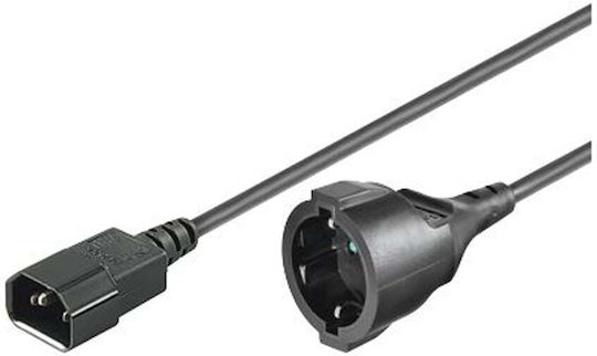 Microconnect IEC C14 / Schuko - IEC C14 / Schuko Cable 1m (PE130100)