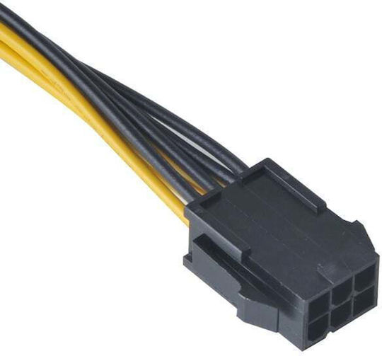 Akasa 6-Pin PCIe - 8-Pin PCIe Cable 0.15m Πολύχρωμο AK-CB051