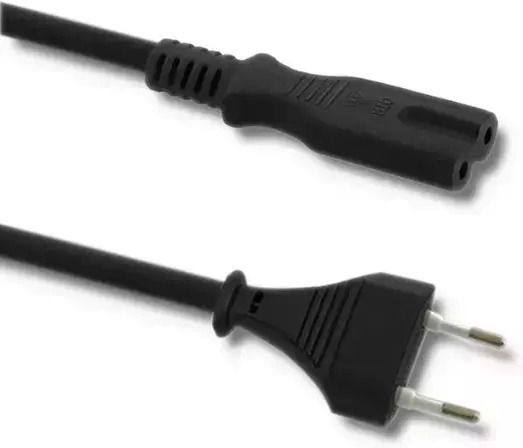 Захранващ кабел Qoltec Ac 2pin S0z/st2 1.4m Черен