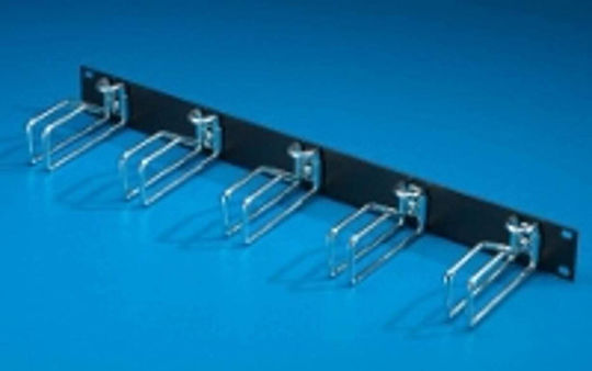 Rittal Netzwerkschrankzubehör Rangierpanel 1HE HxT 43x105mm RAL 9005 Stahlhalterung