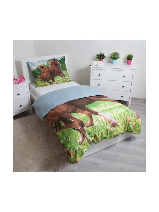 Halantex Set Kids Duvet Cover Cotton Green