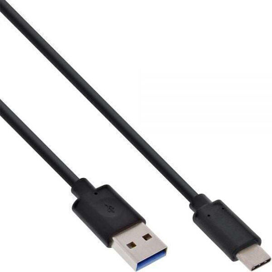 InLine USB Typ-C Kabel USB 3.1 männlich - USB-A 27W PD Schwarzes 2m