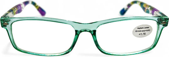 Optosquad Damen Lesebrille +2.00 in Türkis Farbe 7786-3