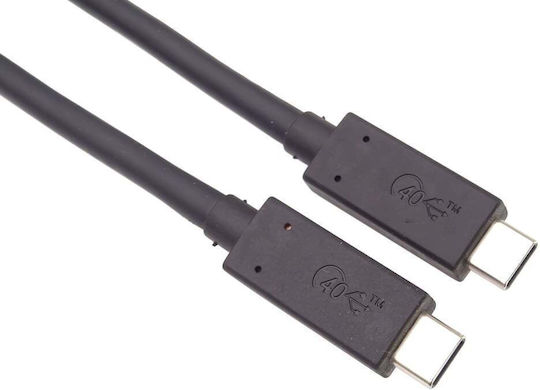PremiumCord USB 2.0 Cable USB-C male - USB-C 100W PD Μαύρο 0.8m KU4CX08BK