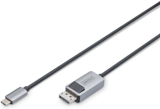Digitus Magnetic Video Cable USB-C male - DisplayPort Μαύρο 2m DB-300334-020-S