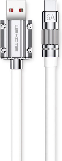 WK WDC-186 USB 2.0 Cable USB Type-C Male to USB-A White 1m