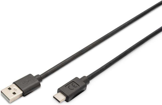 Digitus USB 2.0 Cable USB-C Male - USB-A Black 3m