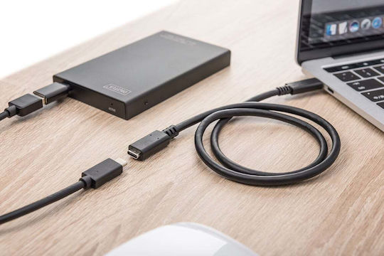 Digitus USB 2.0 Cable USB-C Male - USB-C Female 100W PD Black 2m AK-300210-020-S