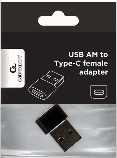 Cablexpert Μετατροπέας USB-A male σε USB-C female 1τμχ (A-USB2-AMCF-02)