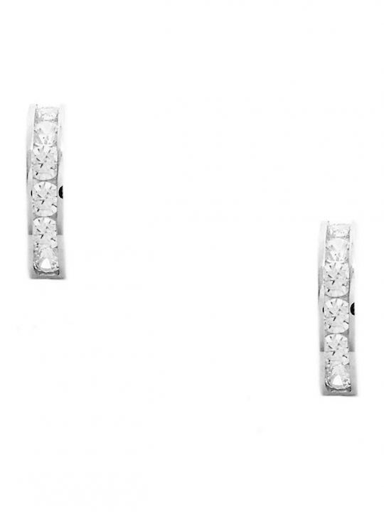 Обици от White Gold с Камъни