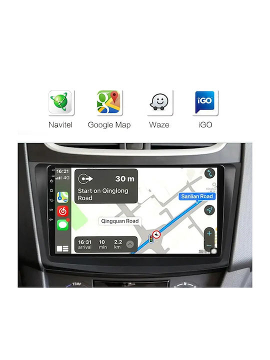 Auto-Audiosystem für Suzuki Hoch 2009-2016 (Bluetooth/USB/WiFi/GPS/Apple-Carplay/Android-Auto) mit Touchscreen 9"