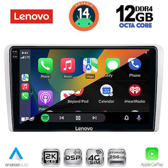 Lenovo Ηχοσύστημα Αυτοκινήτου για Opel Corsa / Meriva / Tigra / Vectra BMW X1 / X3 / X4 2004-2014 (Bluetooth/USB/AUX/WiFi/GPS/Apple-Carplay/Android-Auto) με Οθόνη Αφής 9"