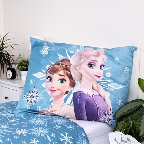Halantex Set Kinderbettbezug Einzel mit Kissenbezug Baumwolle White Snowflake 140x200cm
