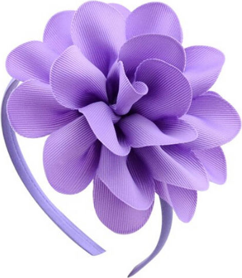 Hair Headband Satin Flowers Various Colors Dahlia