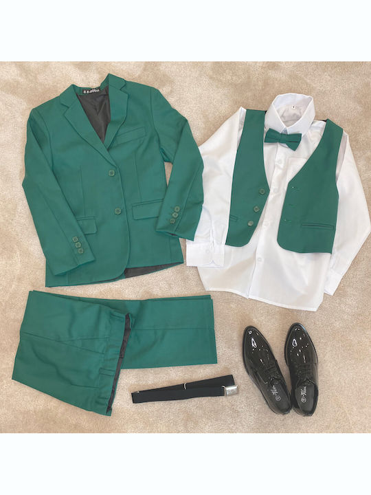 Costum Pentru Copii Iarnă 2 Bucăți Verde