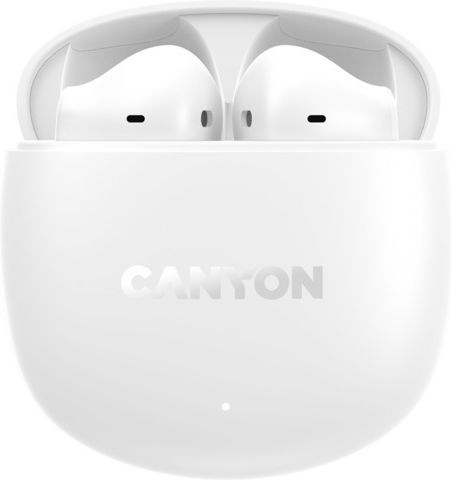 Canyon OnGo 13 Earbud Bluetooth Handsfree Ακουστικά με Θήκη Φόρτισης Λευκά