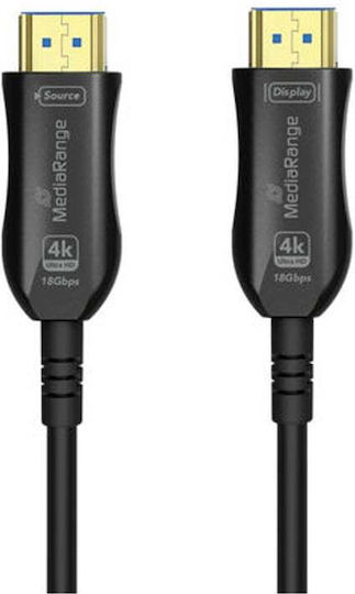 MediaRange HDMI 2.0 Premium High Speed 4K 60Hz HDR Cable HDMI Male - HDMI Male 15m Black