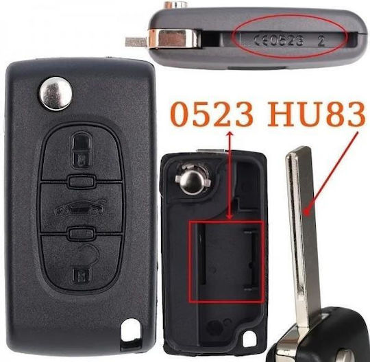 DGA Foldable Car Key for Citroen Jumpy