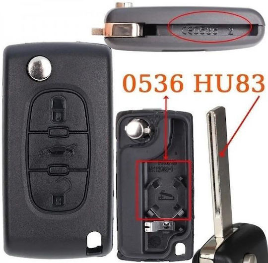 DGA Foldable Car Key for Citroen Jumpy