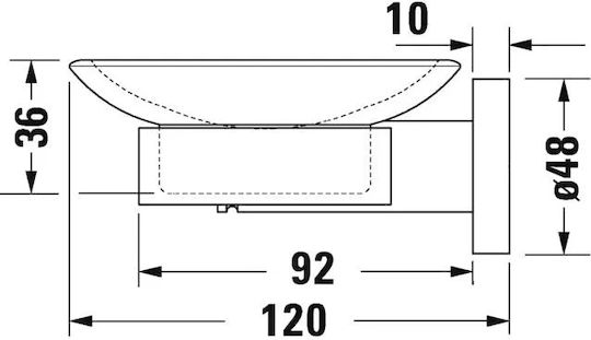 Duravit Επιτοίχια Σαπουνοθήκη Ασημί