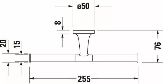 Duravit Επιτοίχια Χαρτοθήκη Γκρι