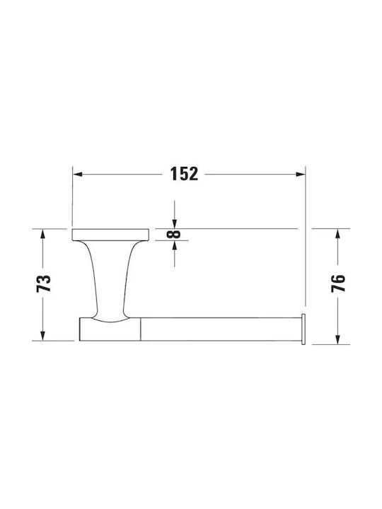 Duravit Επιτοίχια Χαρτοθήκη Μεταλλική Μαύρη 4053424702988