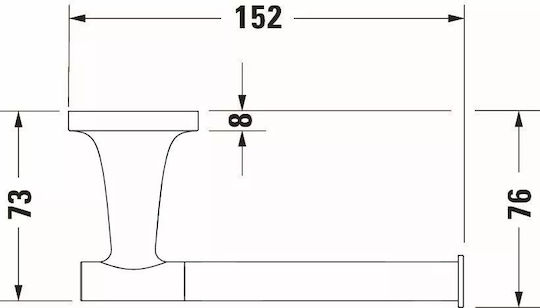 Duravit Επιτοίχια Χαρτοθήκη Χρυσή