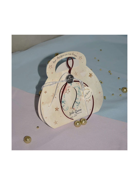 LiebeQueen Handmade Hanging Lucky Charm Horseshoe White made of Wood 1pcs