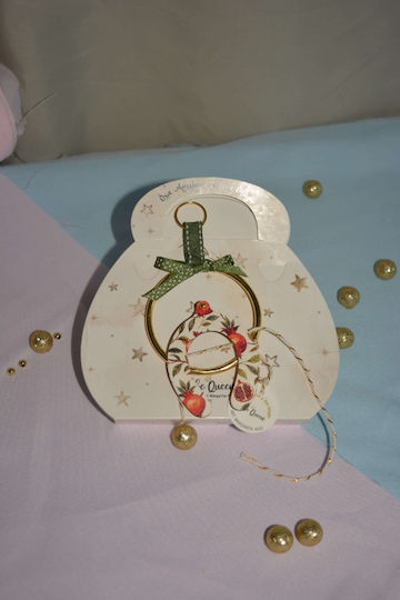LiebeQueen Handmade Hanging Lucky Charm Horseshoe Gold made of Wood 1pcs