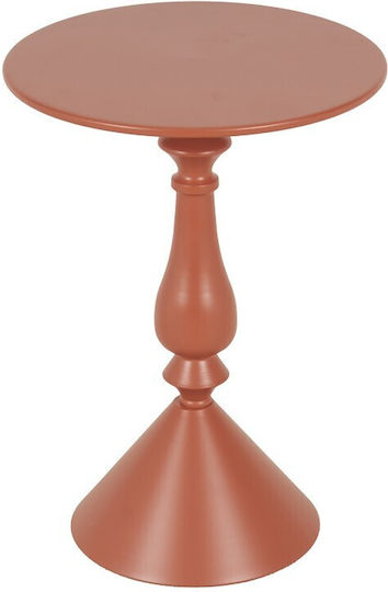 Кръгла Помощна маса Lalou Метална Terracotta Ш40xД40xВ55см.