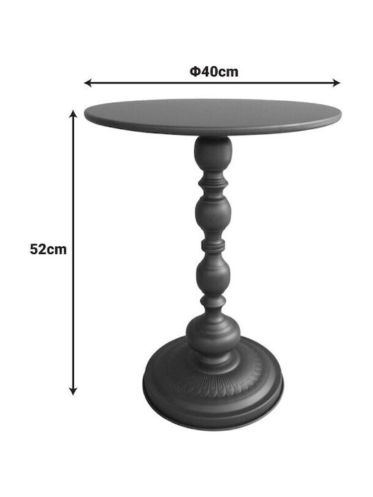 Rund Beistelltisch Anesor Metall Black Shade B40xT40xH52cm