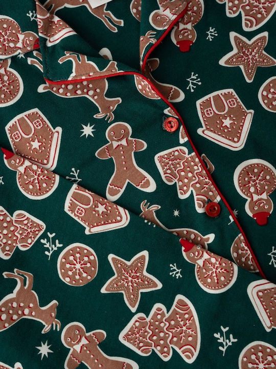 Minerva Kids' Pajamas Winter Green-beige