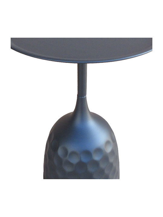 Round Side Table Waini Metal Black Shade L39xW39xH60cm.