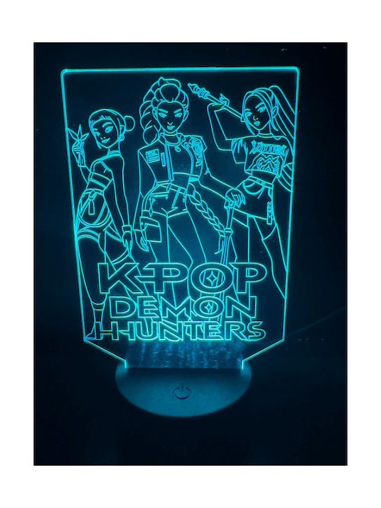 Παιδικό Διακοσμητικό Φωτιστικό K-pop Demon Hunters Πράσινο 19x11cm