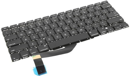 Movano Laptop Keyboard for Macbook Pro Retina A1398 15" 2012 2013 2014 2015 without Frame and English (US) Layout in Black Color A1398