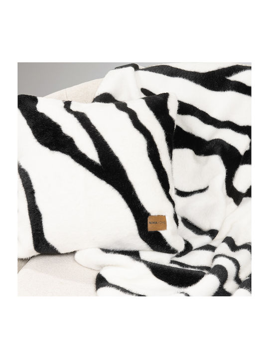 Nima Sebra Furry Blanket Sofa 130x170cm White Black