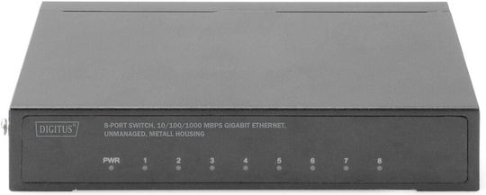 Digitus DN-80066 Unmanaged L2 Switch with 8 Gigabit (1Gbps) Ethernet Ports