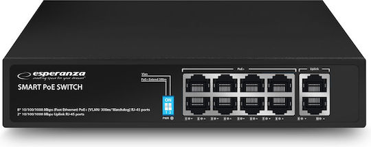 Esperanza Unmanaged L2 Switch with 10 Gigabit (1Gbps) Ethernet Ports