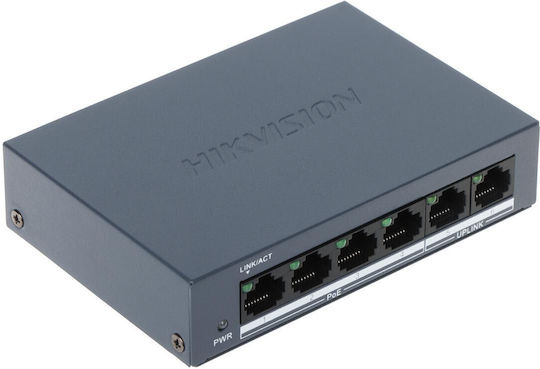 Hikvision DS-XS0106-P/Polish L2 PoE Switch με 2 Θύρες Ethernet