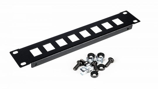 Equip Patch Panel Keystone για Rack 1U 10" Μαύρο
