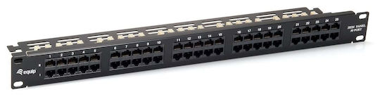 Equip Patch Panel für Rack 1U 19" cat6 Schwarz