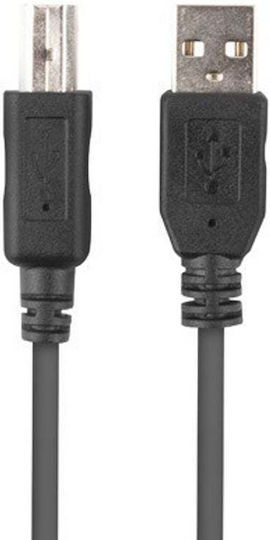 Lanberg USB 2.0 Cable USB-A male - USB-B male Μαύρο 3m CA-USBA-15CU-0030-BK