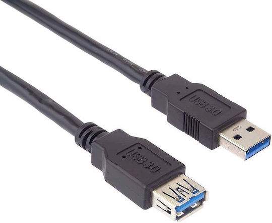 Premiumcord USB-Kabel USB-A zu USB-A 0,5 m Schwarz Ku3paa05bk