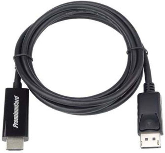 PremiumCord Cable DisplayPort male - HDMI male 1m Μαύρο (kportadk01-01)