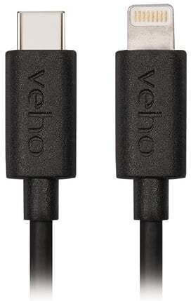 Veho USB-C zu Lightning Kabel Schwarz 0.2m (VCL-004-MFI-C-20CM)