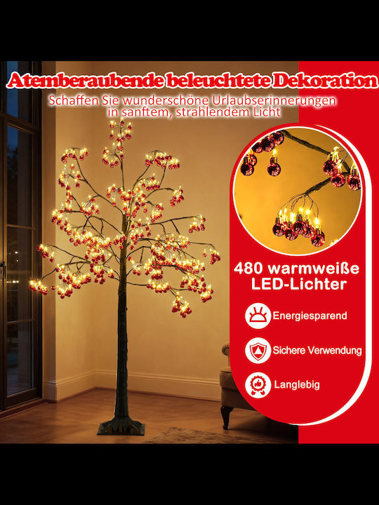 Christmas Tree 150cm with LED Lighting Red