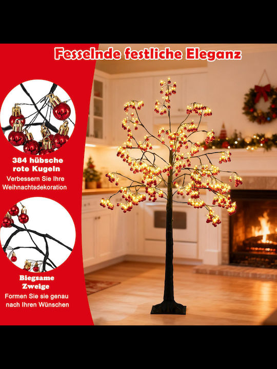 Christmas Tree 150cm with LED Lighting Red