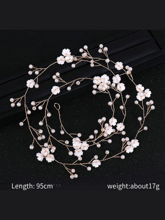 Hair Decoration Silver or Gold Pearls Flowers Jolanta