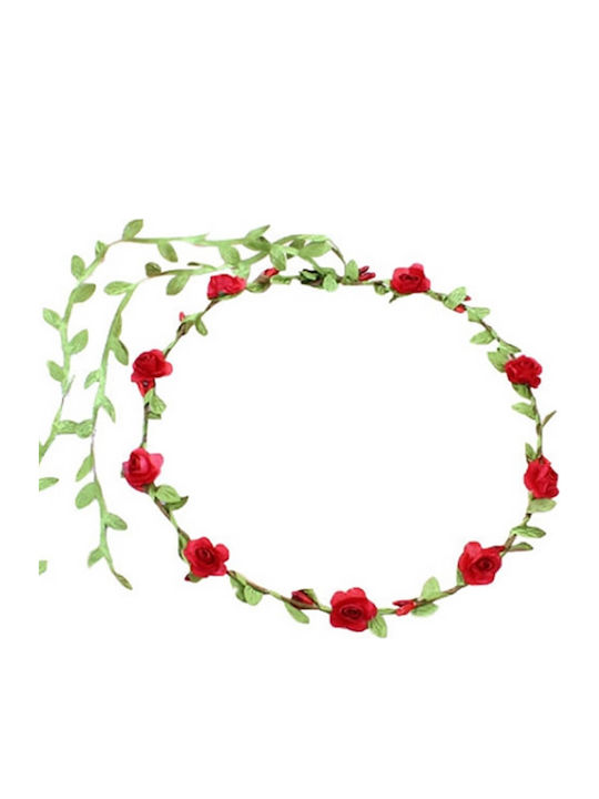 Accessories Hair Wreath White Ivory Pink Fuchsia Red Roses Bridesmaid Tammy
