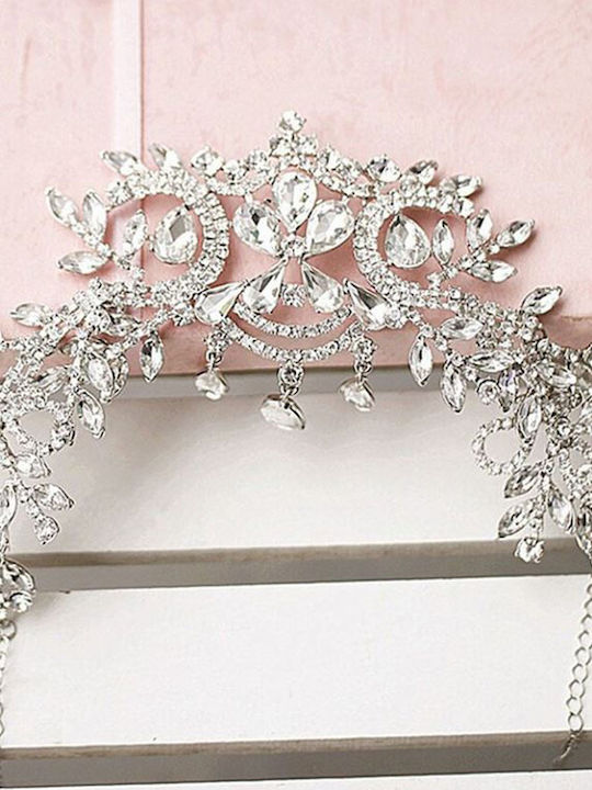 Bridal Accessories Headpiece Forehead Crystals Silver Gold or Rose Gold Bride Wedding Myrto